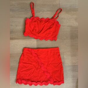 Anthropologie Celandine Scallop set